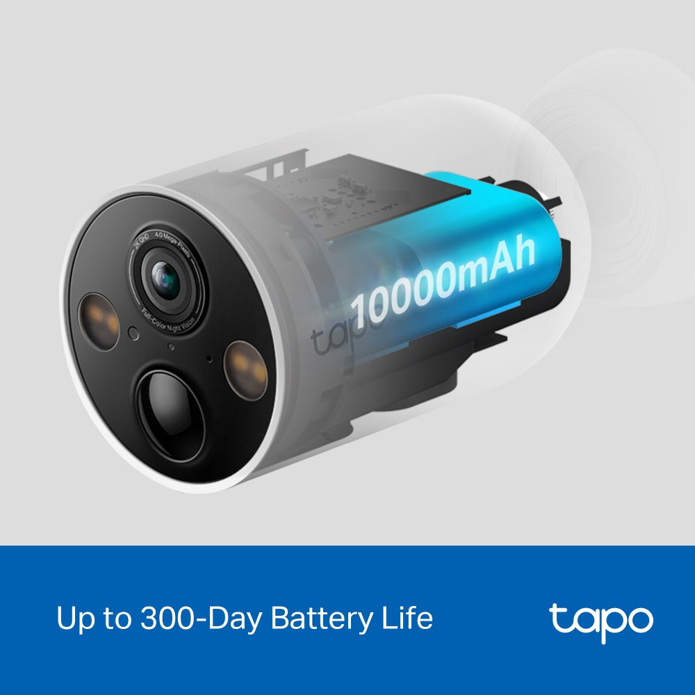 Magnetic Battery Indoor/Outdoor Security Camera, 2K QHD, No Subscription Fee, Tapo C425